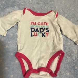 Carters: 3 month baby girl white onesie